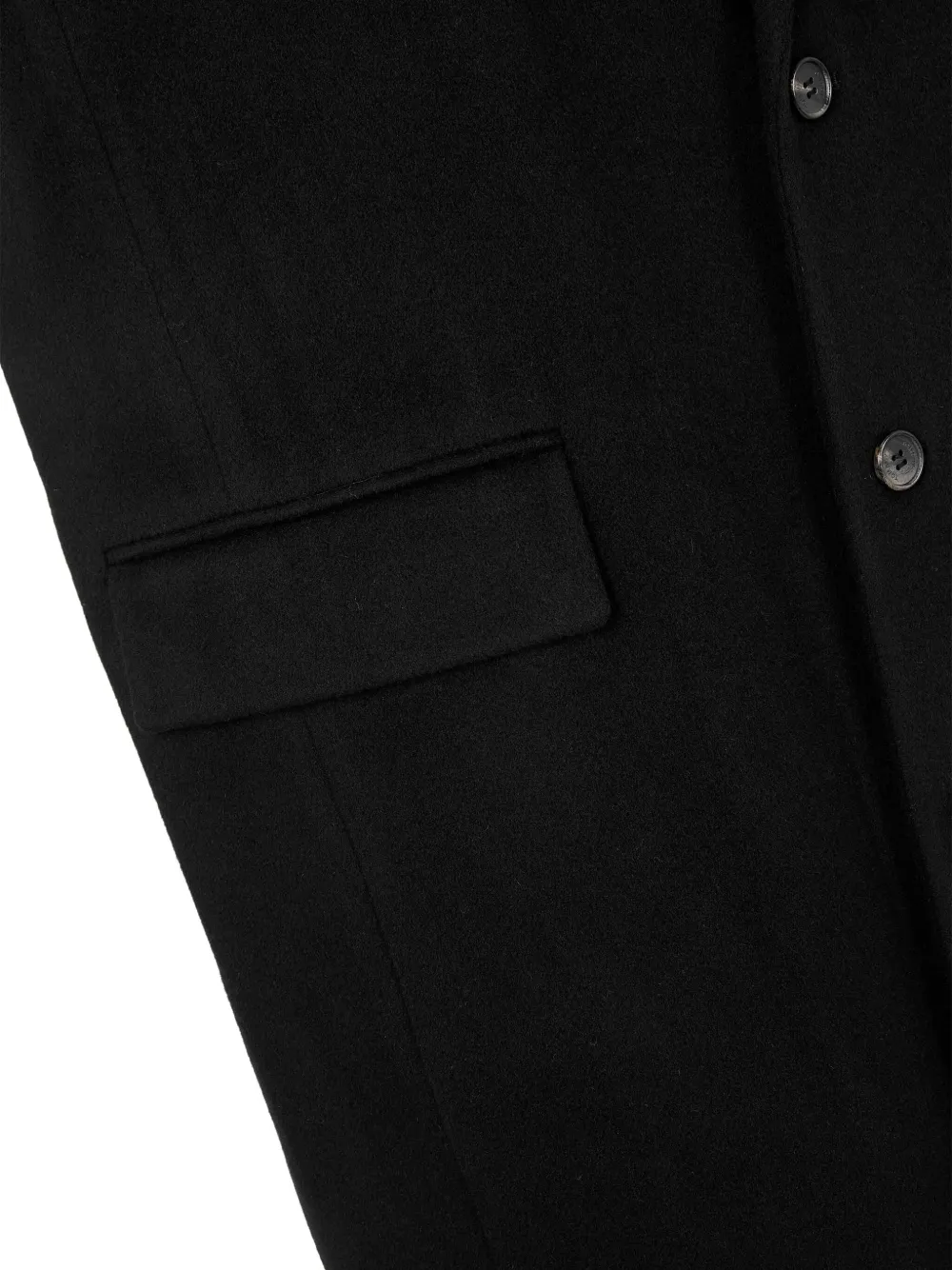 STUDIO TOMBOY Mantel met enkele rij knopen Zwart