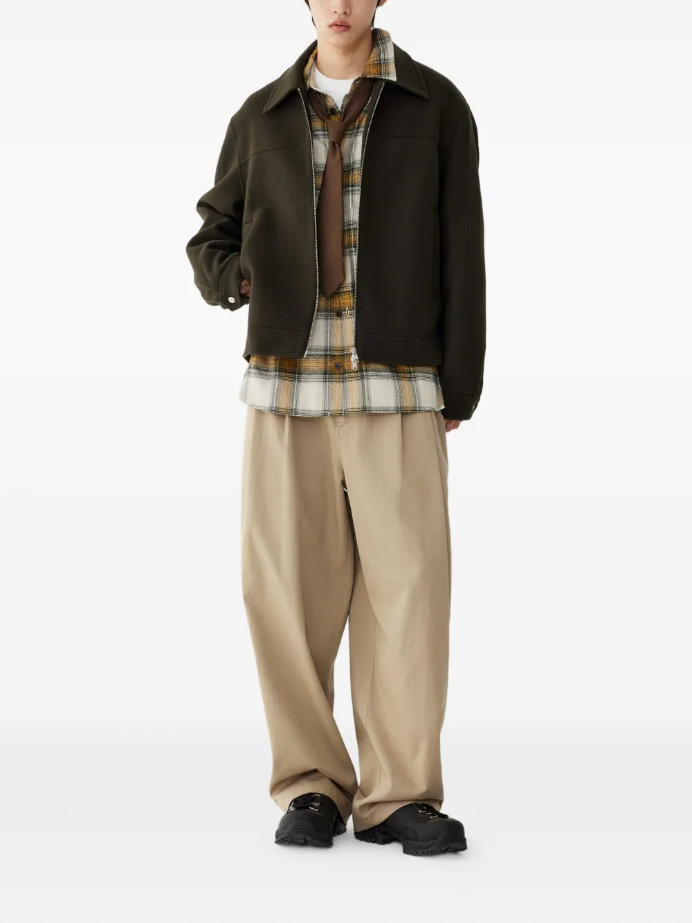 STUDIO TOMBOY Broek met wijde pijpen - Beige