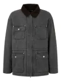 STUDIO TOMBOY corduroy-collar pocket jacket - Black