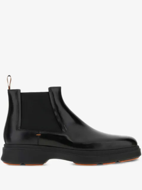 Santoni elastic-panel leather boots