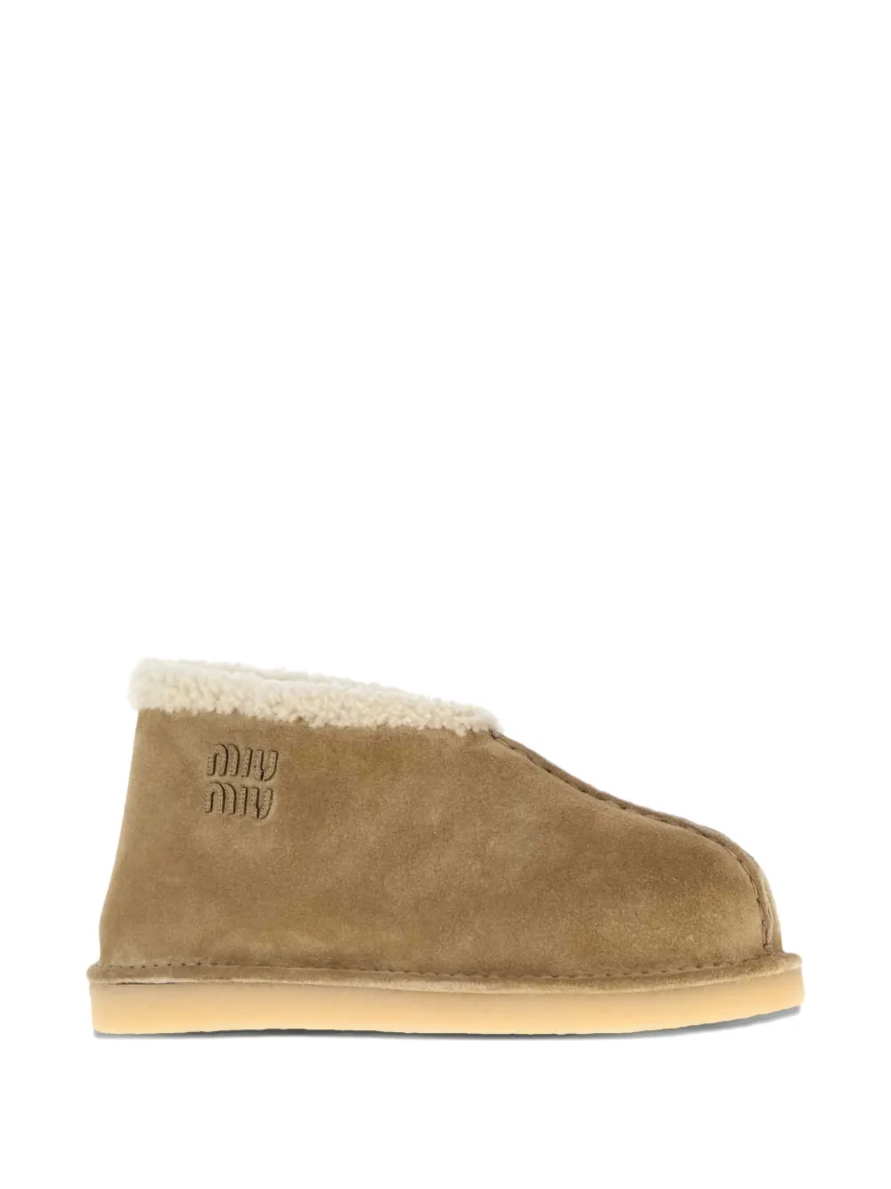 Miu Lammy knielaarzen Beige