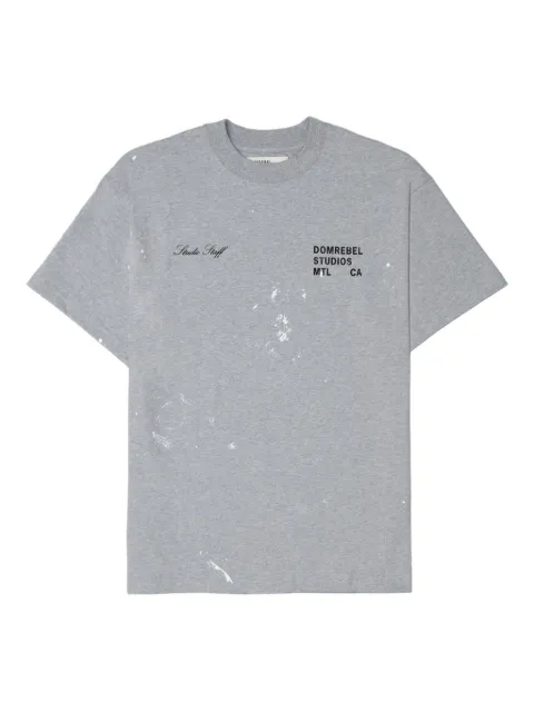 DOMREBEL Staff paint-splatter cotton T-shirt