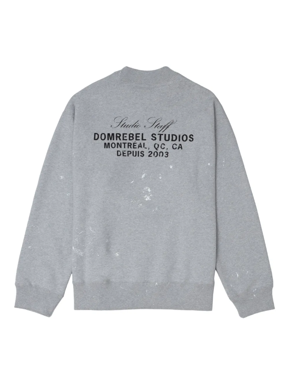 DOMREBEL Staff paint-splatter crew-neck Sweatshirt | Grey | FARFETCH