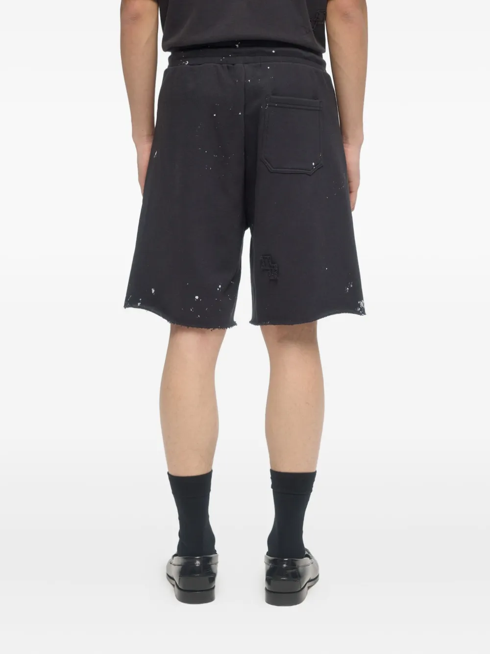 DOMREBEL Trainingsshorts met verfspatten Zwart
