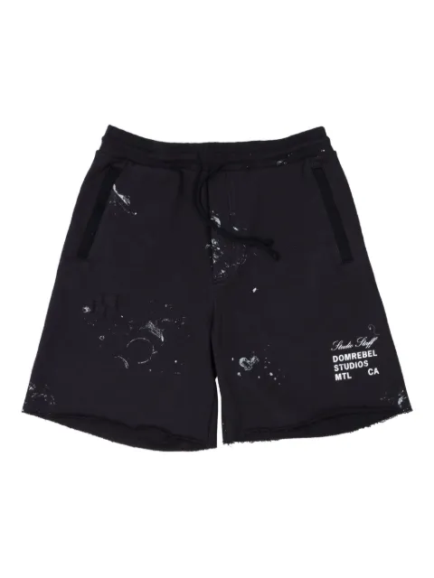 DOMREBEL shorts con motivo de salpicaduras de pintura