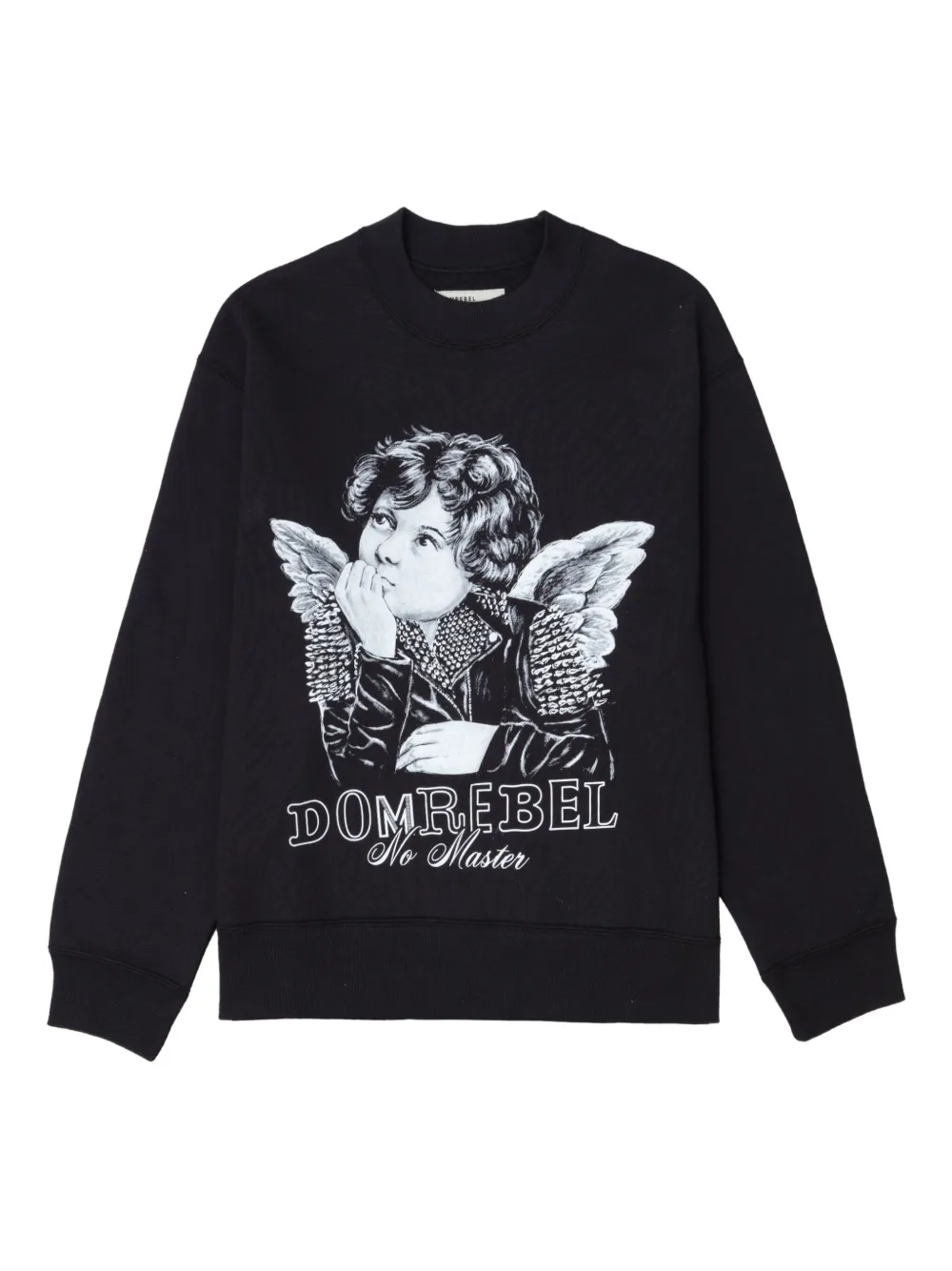 DOMREBEL Lil Reb cherub-print sweatshirt | Black | Image 1