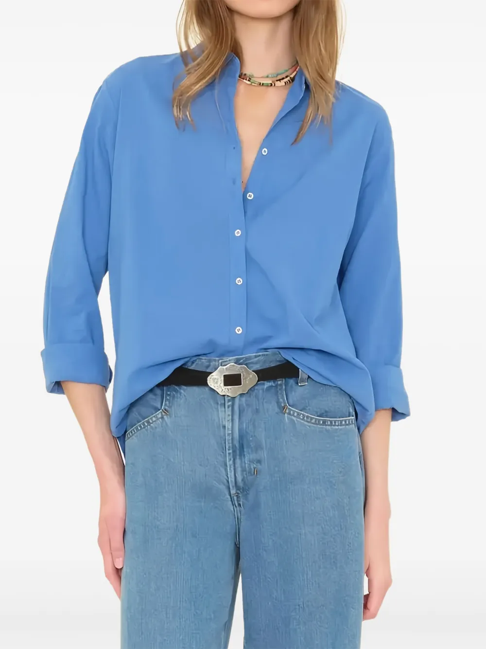 Xirena Blouse met lange mouwen - Blauw