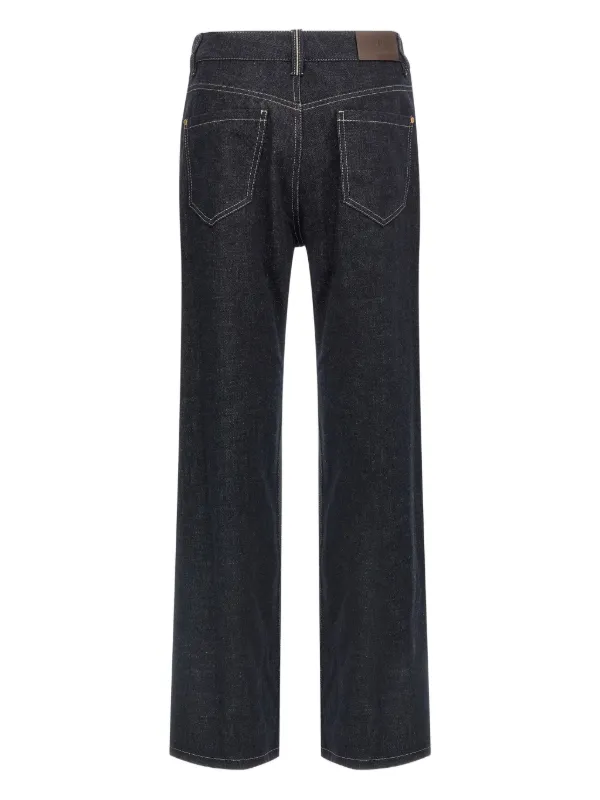 ブルネロクチネリ モニーレ装飾 ストレートジーンズ Brunello Cucinelli ブルネロクチネリ モニーレ デニム BRUNELLO