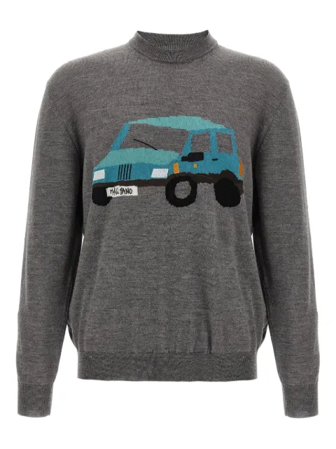 Magliano Pandino jacquard crew neck sweater