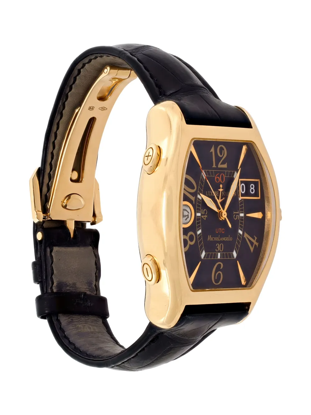 Pre-owned Ulysse Nardin Michelangelo 35mm In Black