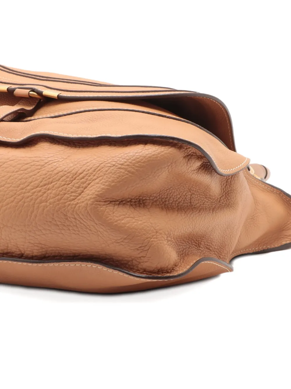 Pre-owned Chloé 2010-2020 Marcie Leather Top-handle Tote Bag In Neutral