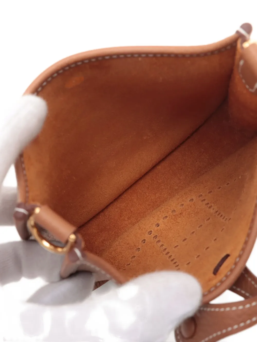 Pre-owned Hermes 2021 Evelyn Tpm Cross Body Bag In Brown