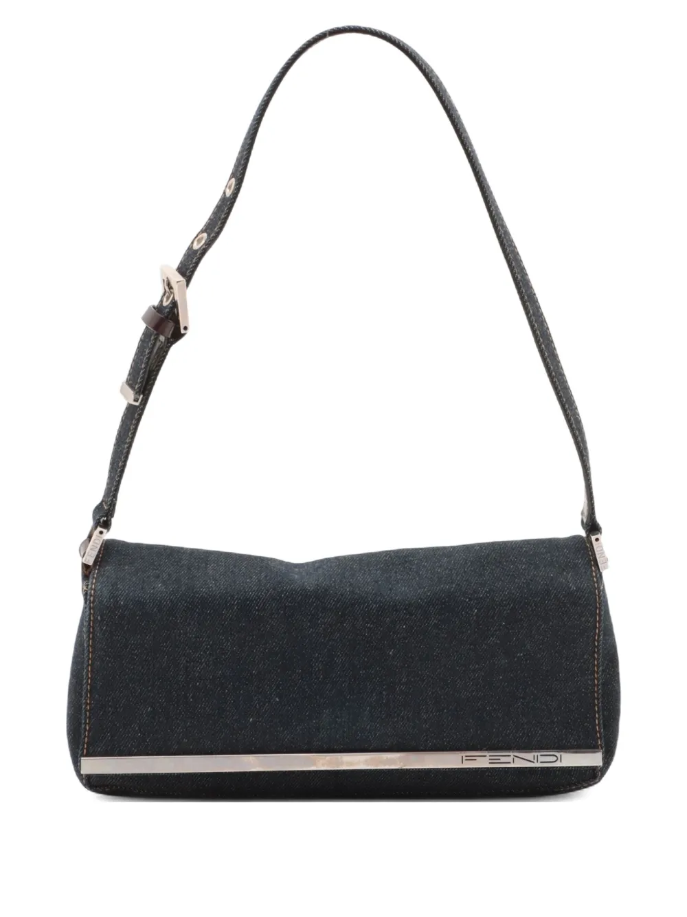 Fendi Pre-Owned 2000s denim shoulder bag | Blue | Image 1