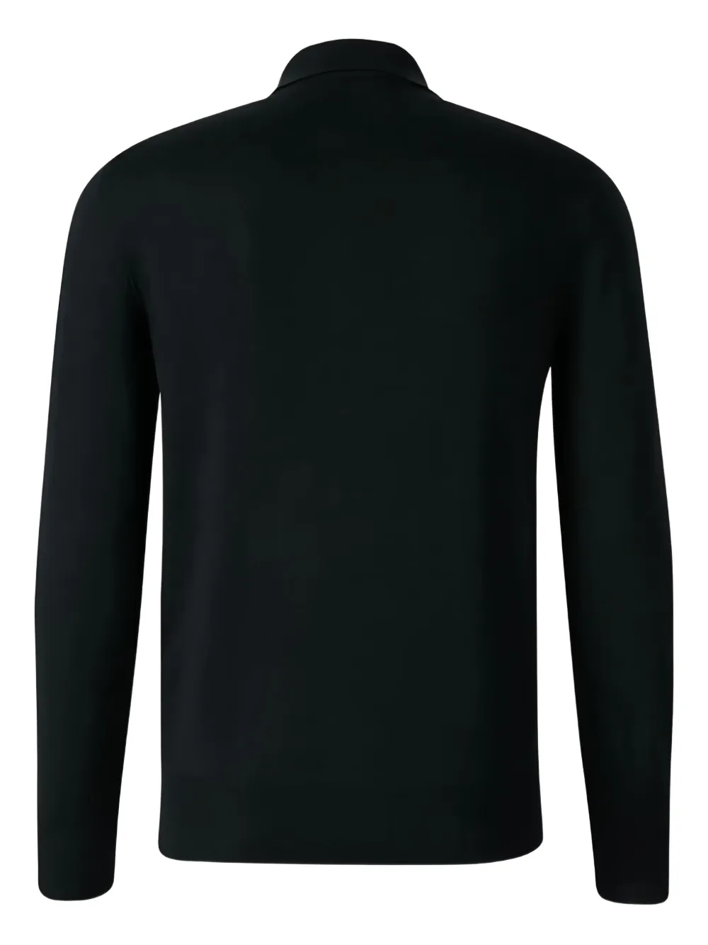 Canali long-sleeve polo shirt - Zwart