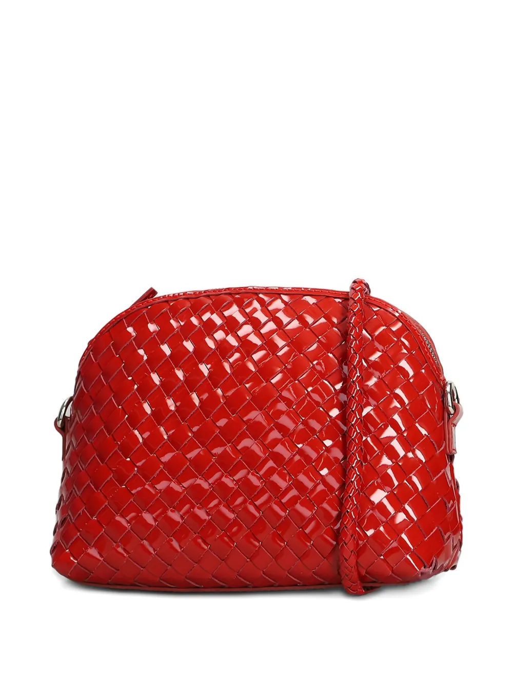 Dragon Diffusion Chunky Fellini Woven Cross Body Bag In Red