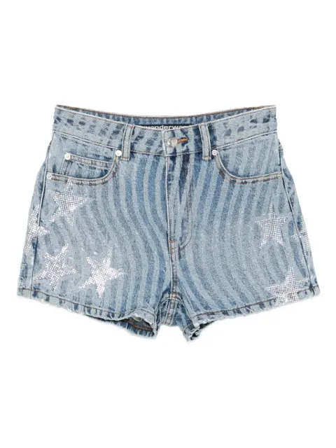 Alexander Wang shorts de mezclilla con detalle de estrella
