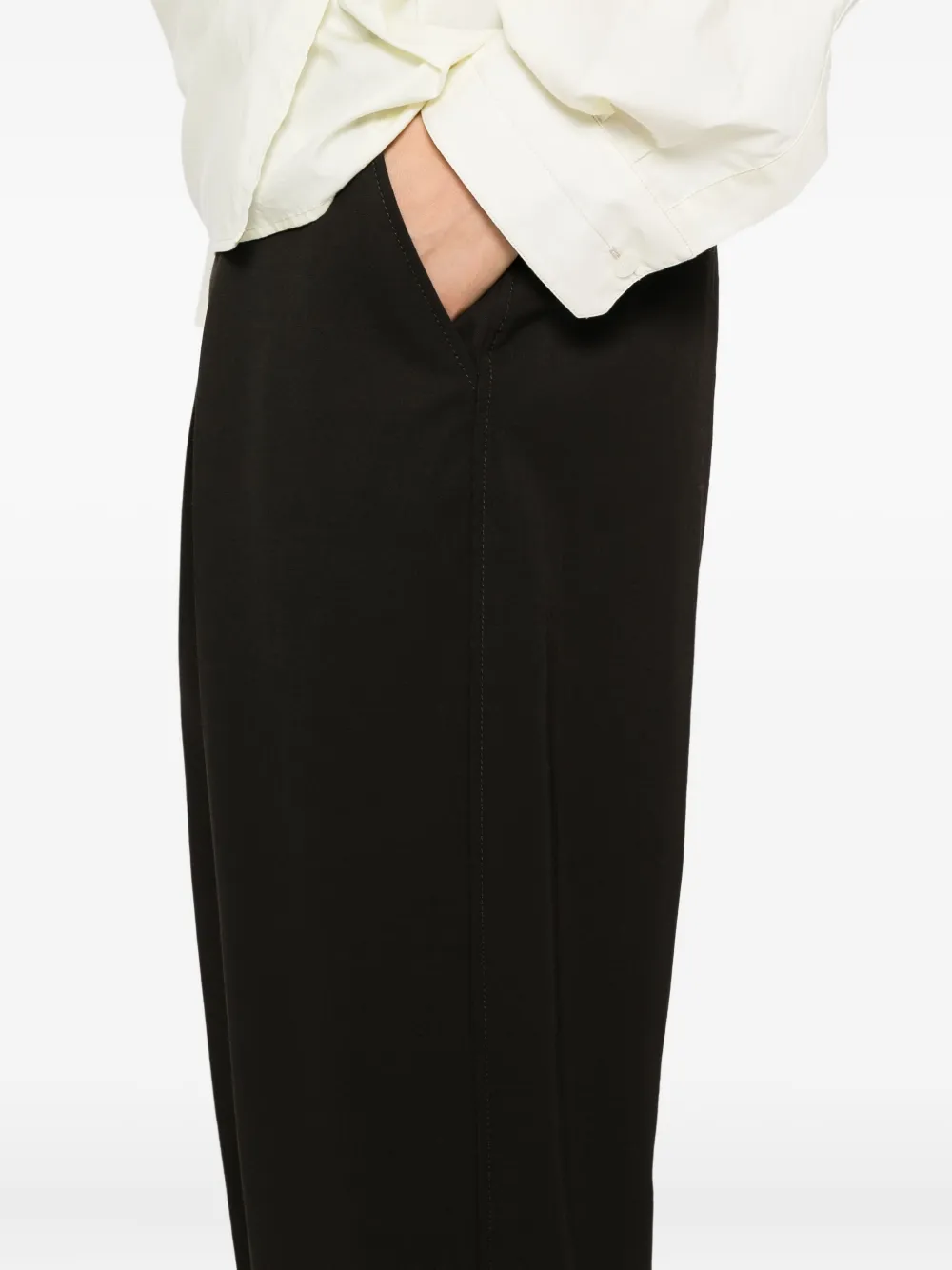 LEMAIRE Straight plooibroek Bruin