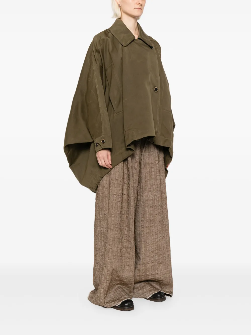 Uma Wang Asymmetrische jas Groen