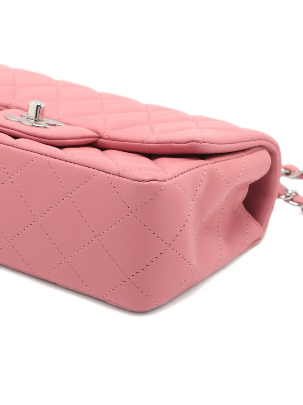 Pre-owned Chanel 2013-2014 Mini Flap Chain Shoulder Bag In Pink