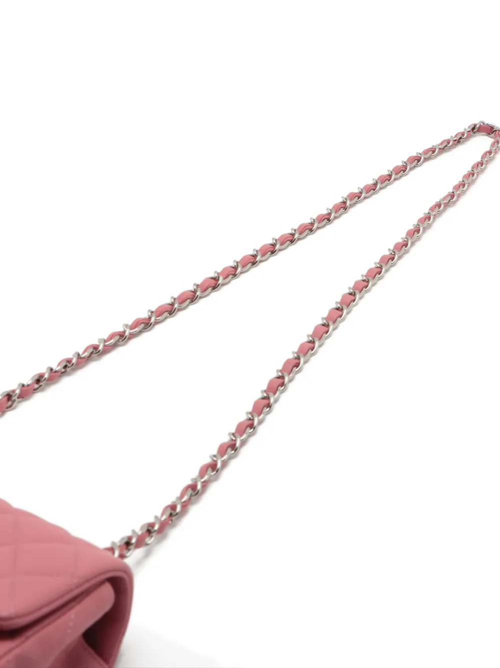 Pre-owned Chanel 2013-2014 Mini Flap Chain Shoulder Bag In Pink