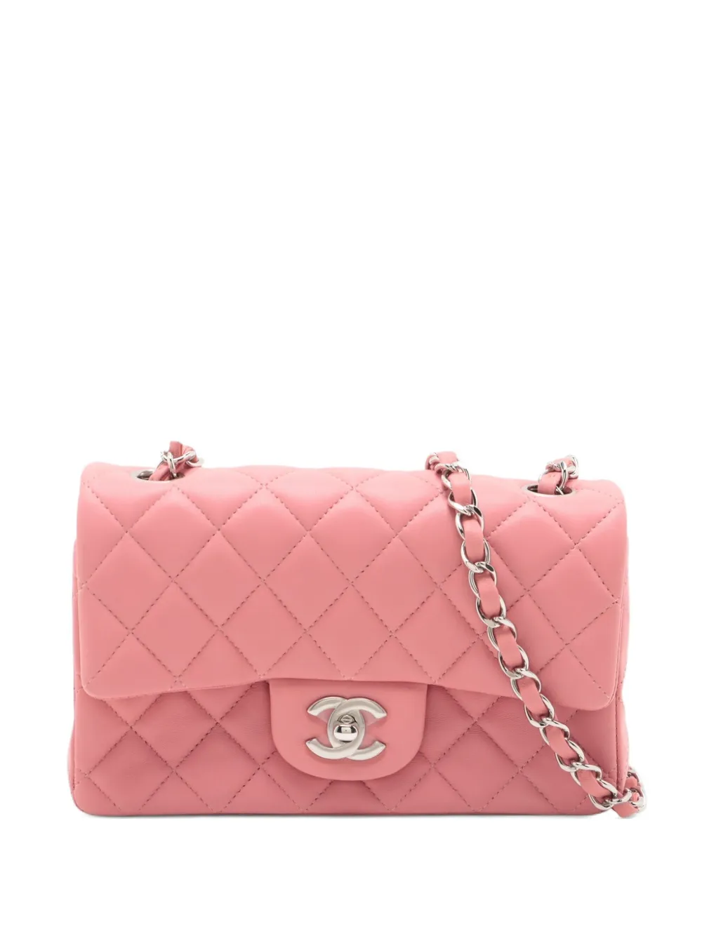 CHANEL Pre-Owned 2013-2014 Mini Flap chain shoulder bag - ピンク CHANEL Pre-Owned 2013-2014 Mini Flap chain shoulder bag - ピンク