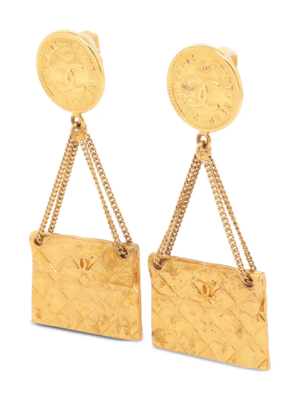 CHANEL Pre-Owned 1996 Classic Flap Bag earrings | Image 2