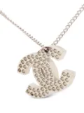 CHANEL Pre-Owned 2003 logo-pendant necklace - Silver