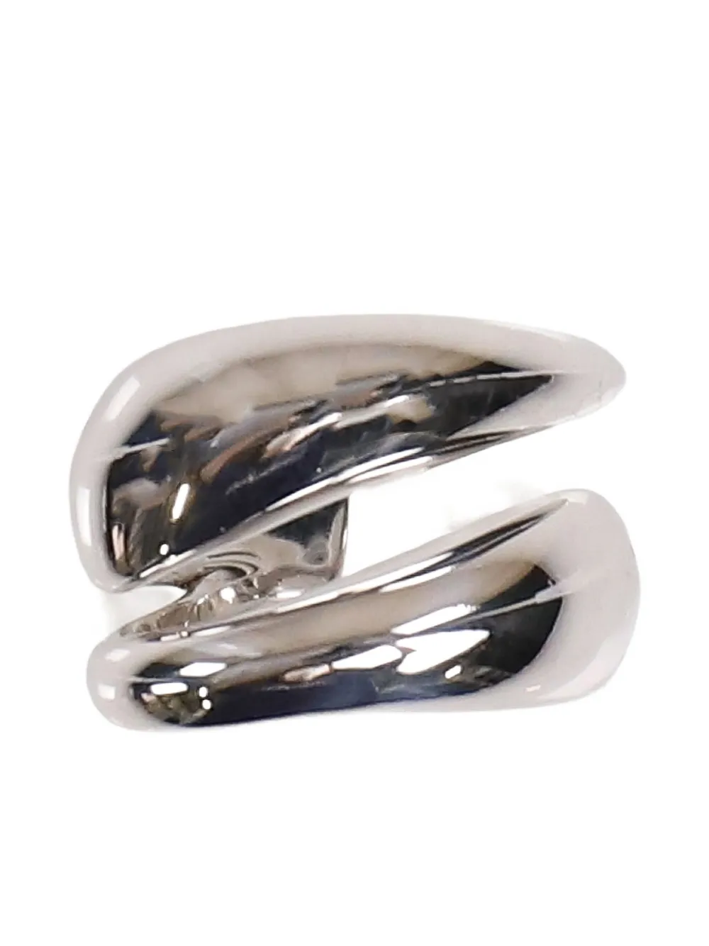 Alan Crocetti curved double-ring ear cuff - Silver
