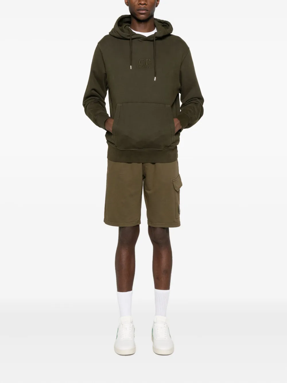 C.P. Company drawstring-waist cargo-pocket shorts - Groen