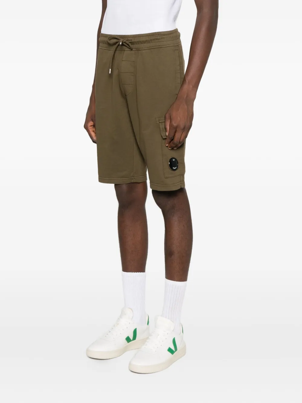 C.P. Company Shorts met cargo zak en trekkoordtaille Groen