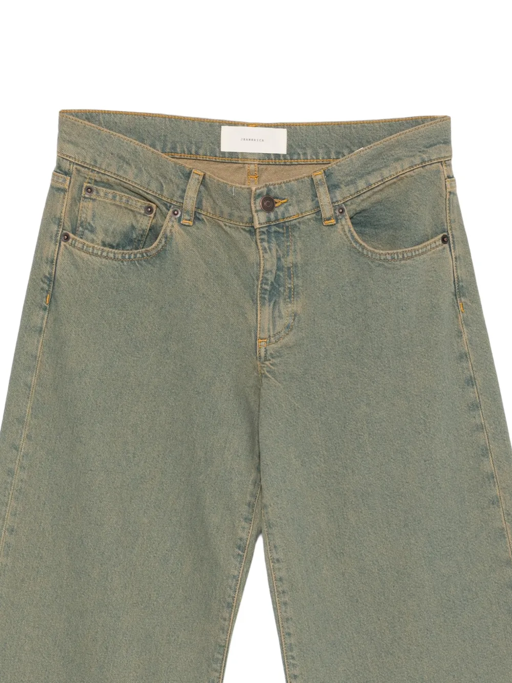 Jeanerica Jeans met wijde pijpen Beige