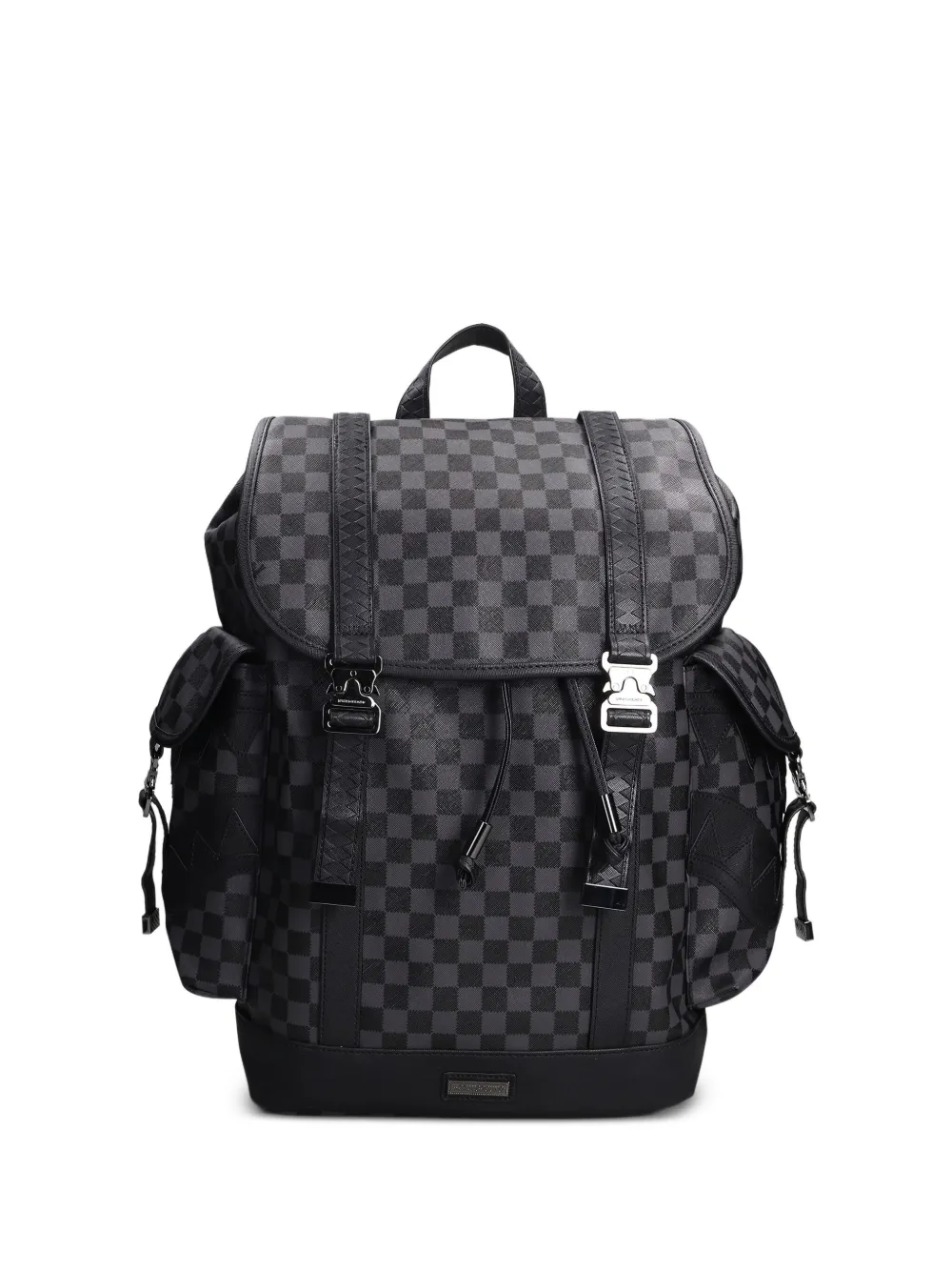 Sprayground Check-pattern buckle backpack | Black | Image 1