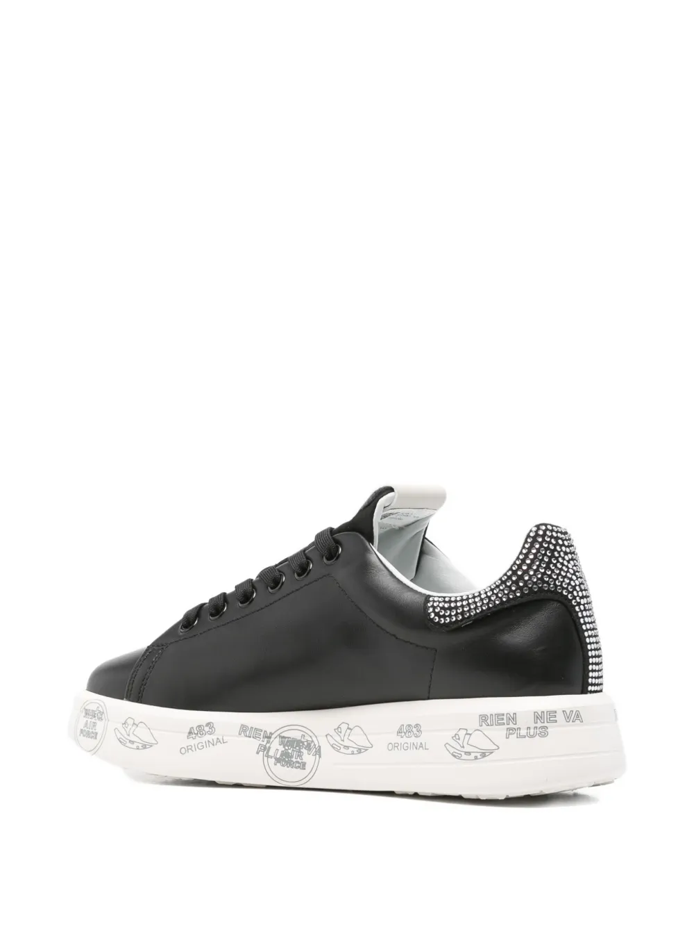Premiata Belle Studded Sneakers In Black