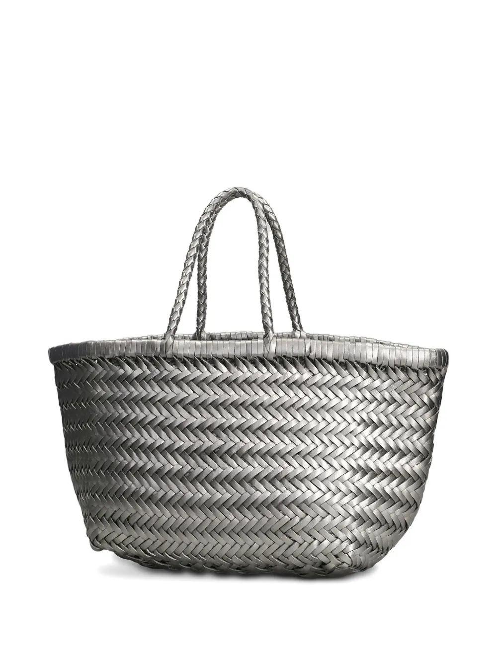 Dragon Diffusion Small Triple Jump Woven Tote Bag In Silver