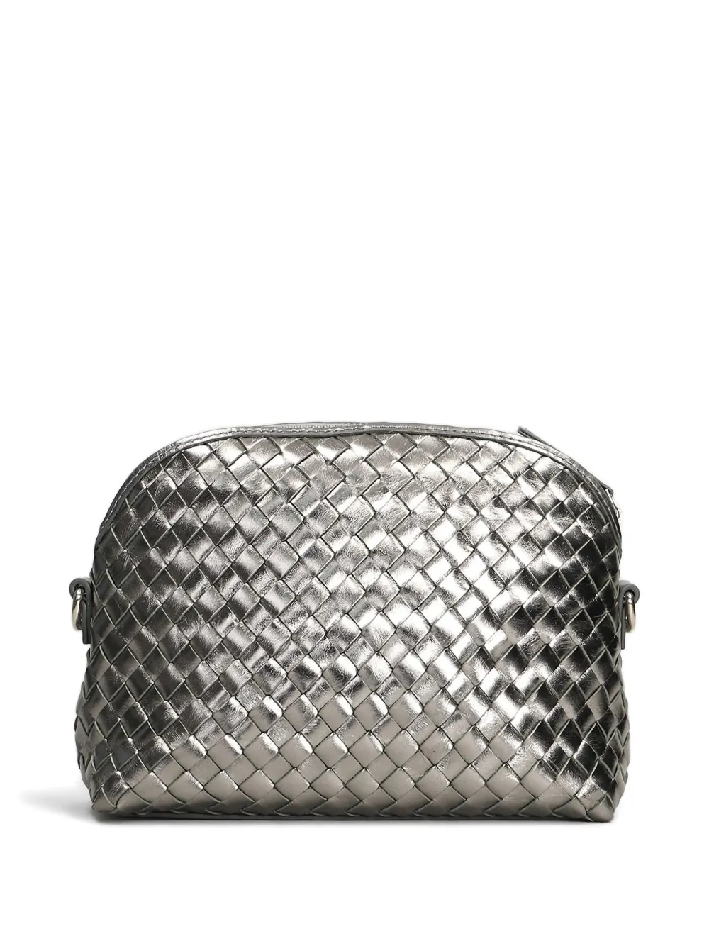 Dragon Diffusion Fellini Woven Cross Body Bag In Silver