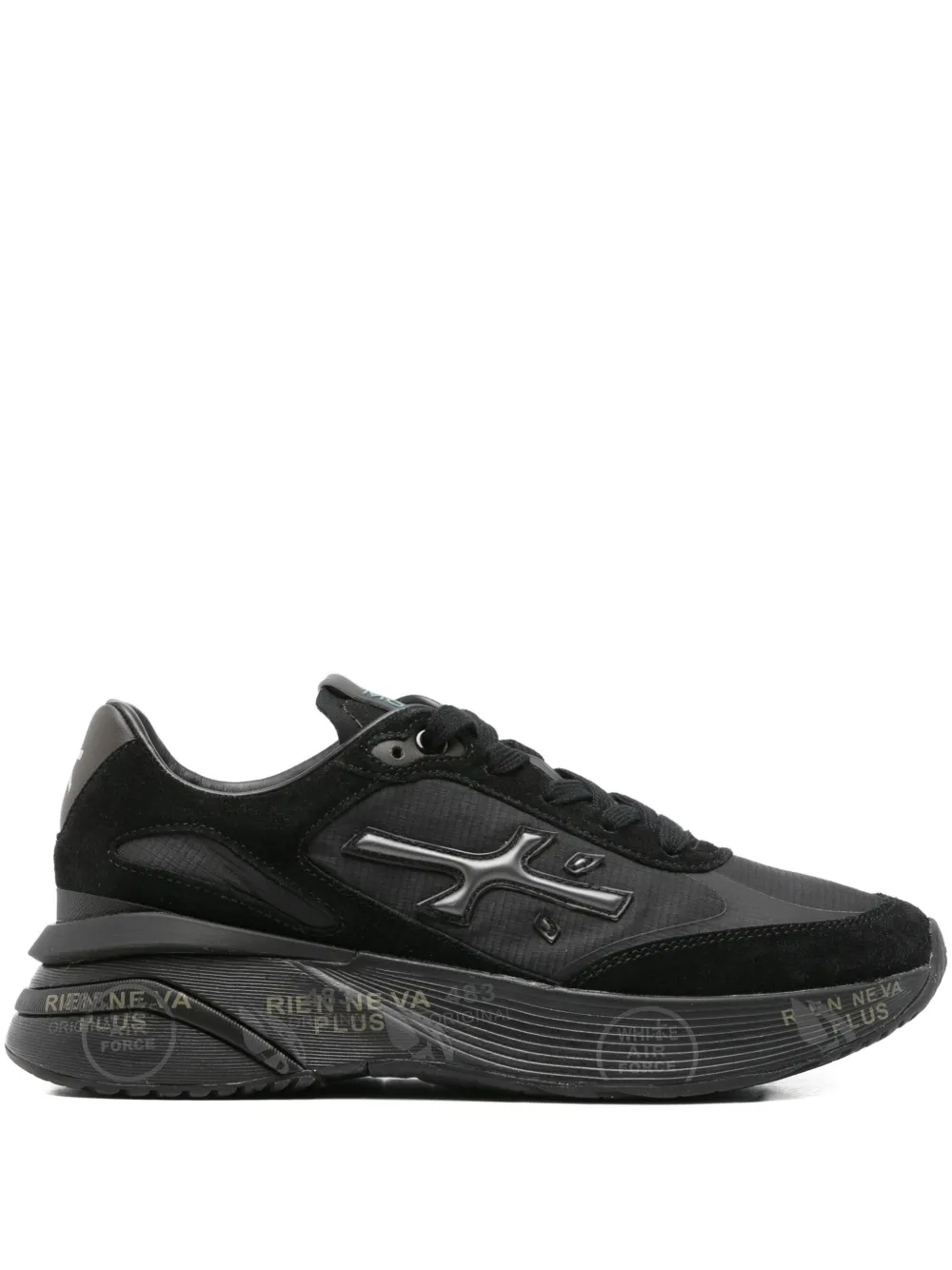 Premiata Moeround appliqué sneakers | Black | Image 1
