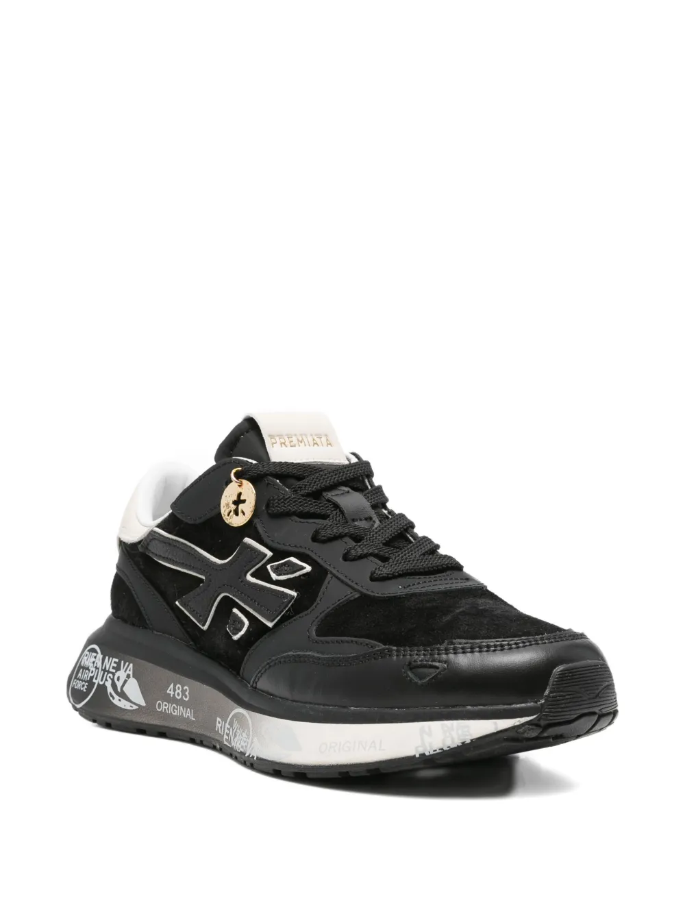 Premiata Suède low-top sneakers Zwart