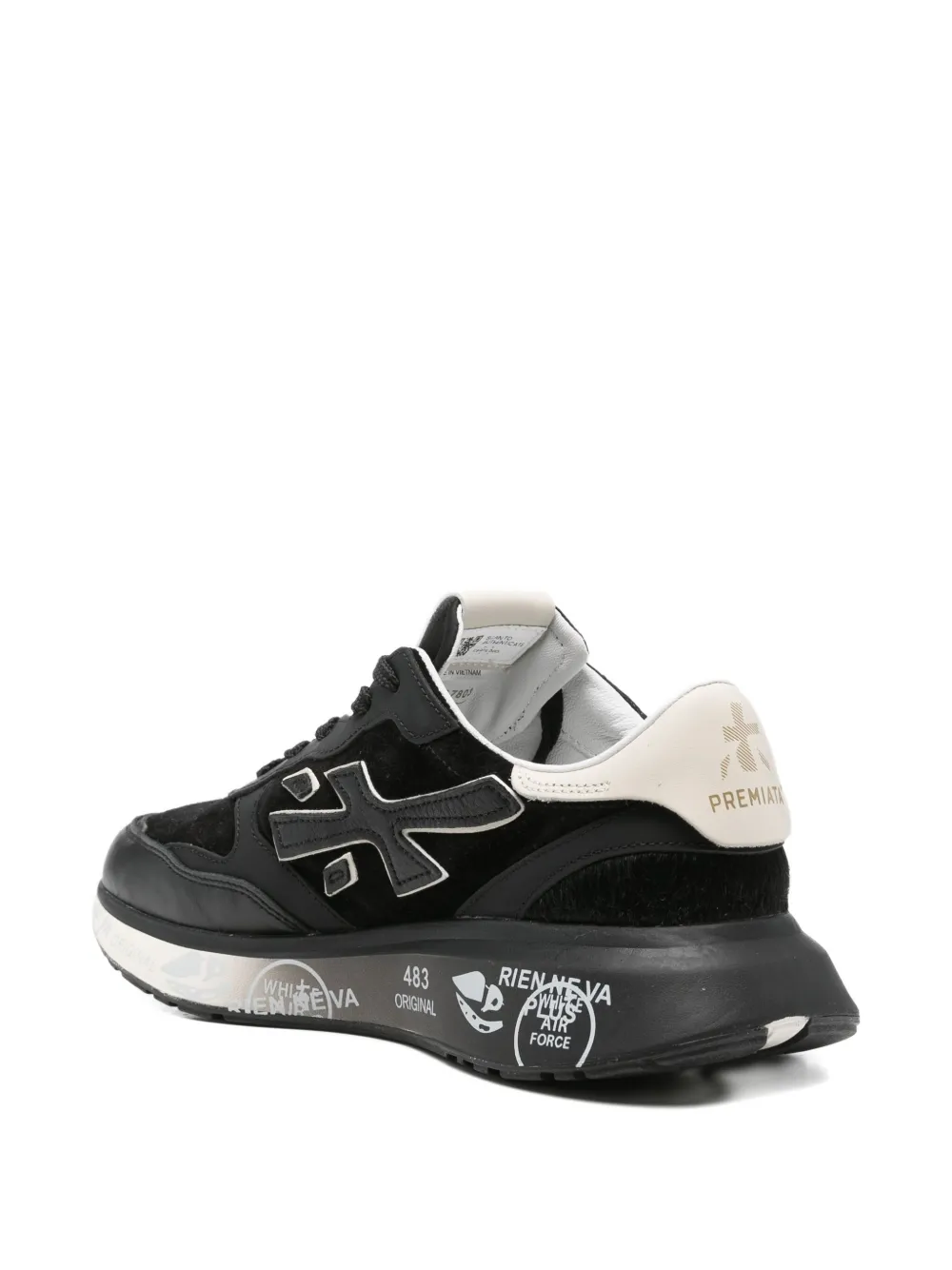 Premiata Suède low-top sneakers Zwart