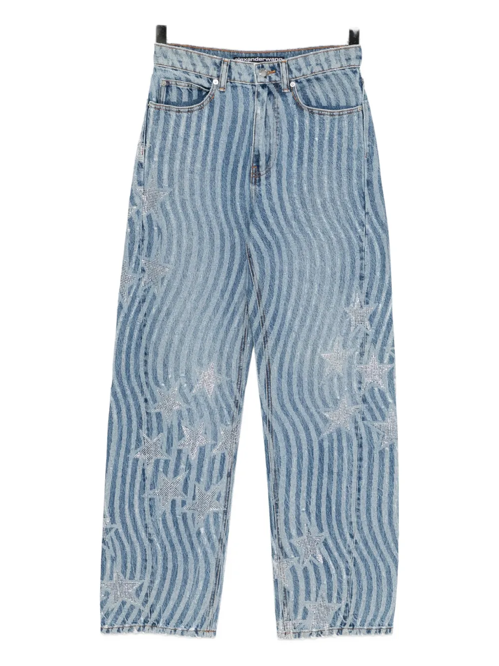 Alexander Wang Star-embellished Jeans In Blue