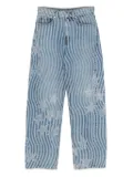 Alexander Wang star-embellished jeans - Blue