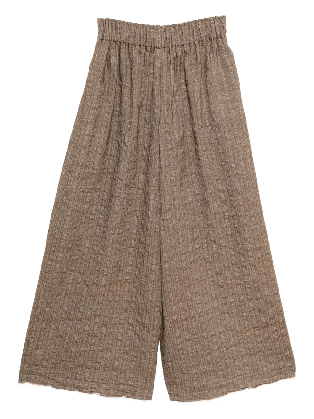 Uma Wang Textured Wide-leg Trousers In Brown