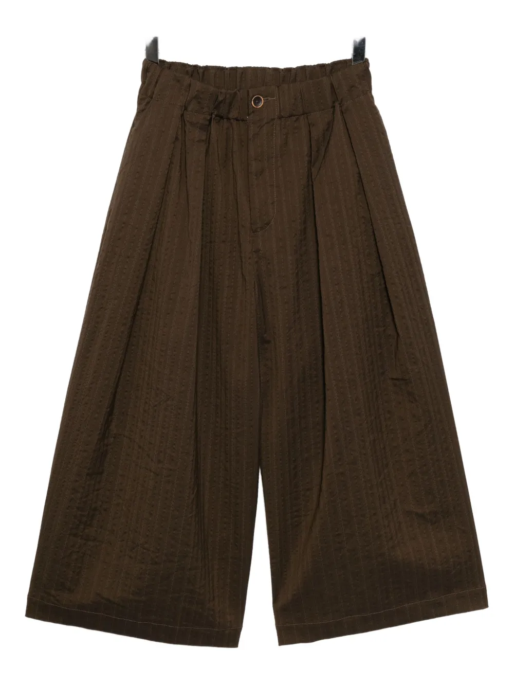 Uma Wang Pleated Wide-leg Trousers In Brown