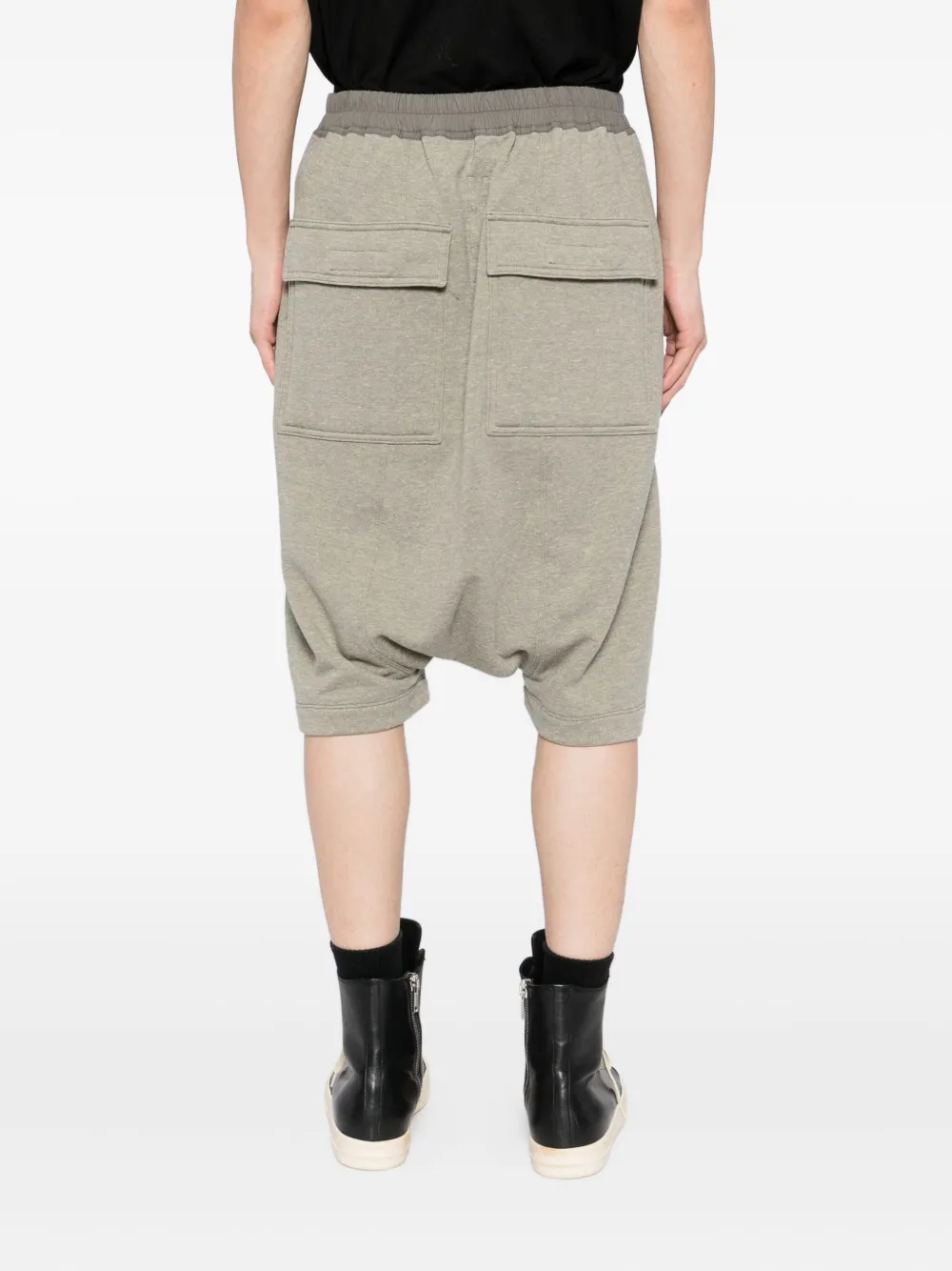Rick Owens Drkshdw Drawstring-pod Shorts In Gray