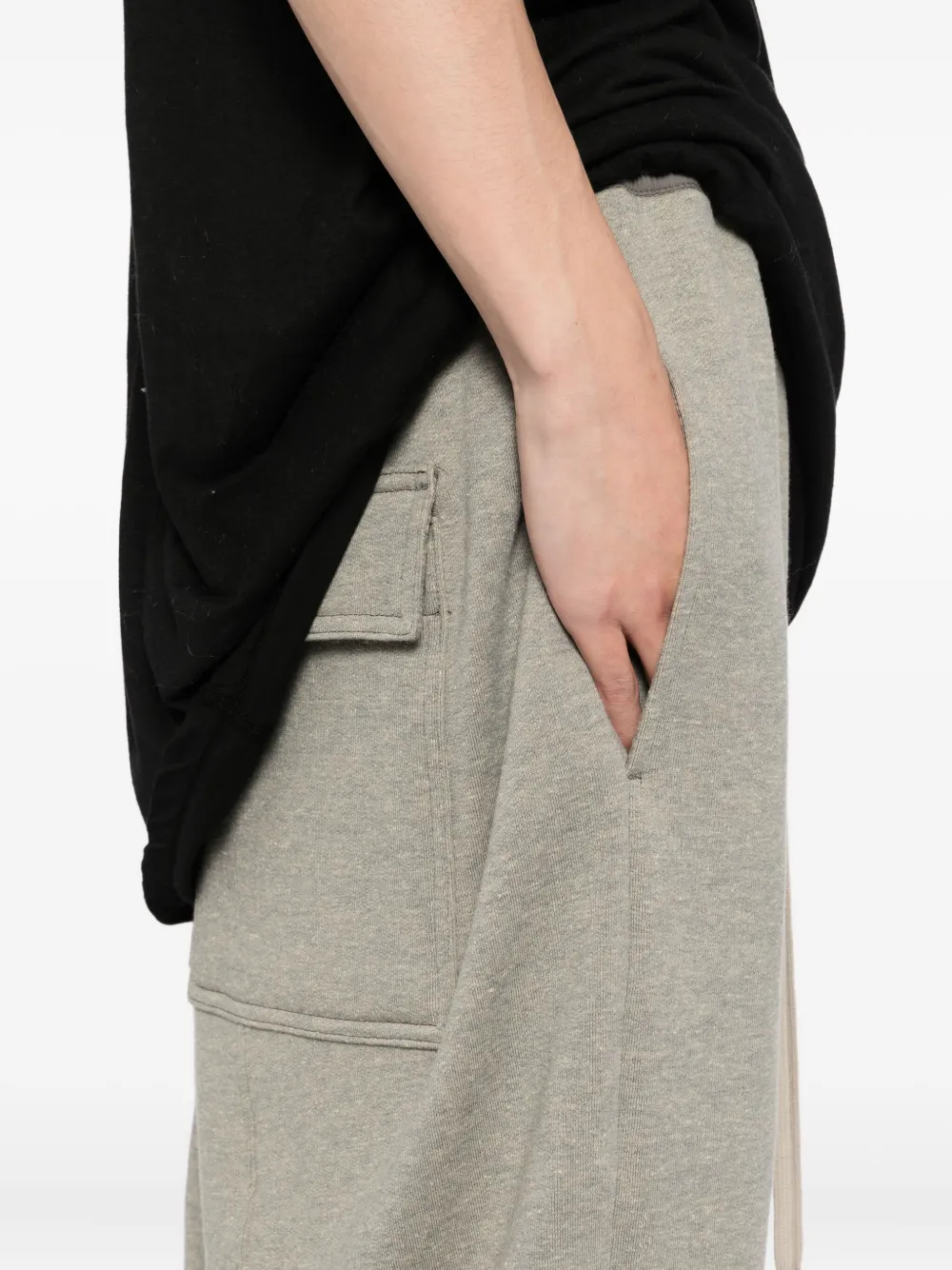 Rick Owens Drkshdw Drawstring-pod Shorts In Gray