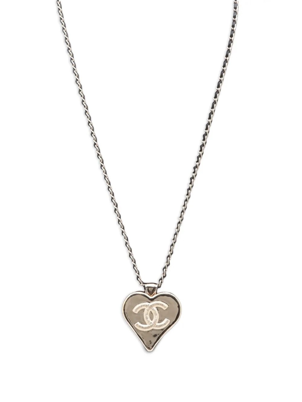 CHANEL Pre-Owned 2021 ハートペンダント ネックレス - ゴールドトーン CHANEL Pre-Owned 2021 ハートペンダント ネックレス - ゴールドトーン