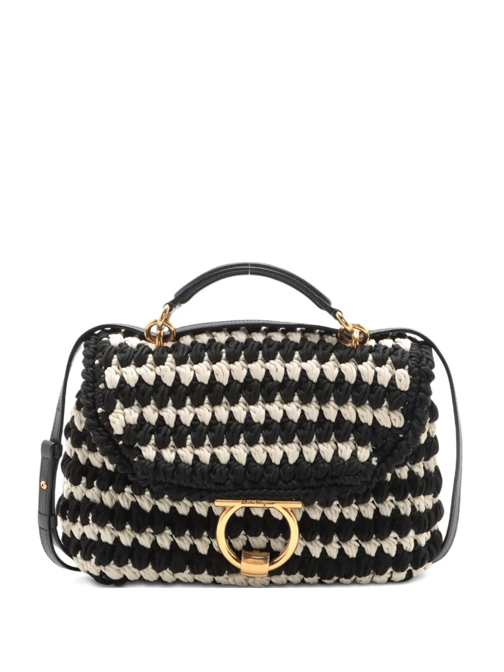 Ferragamo Pre-Owned 2000-2020 interwoven shoulder bag | Black | Image 1