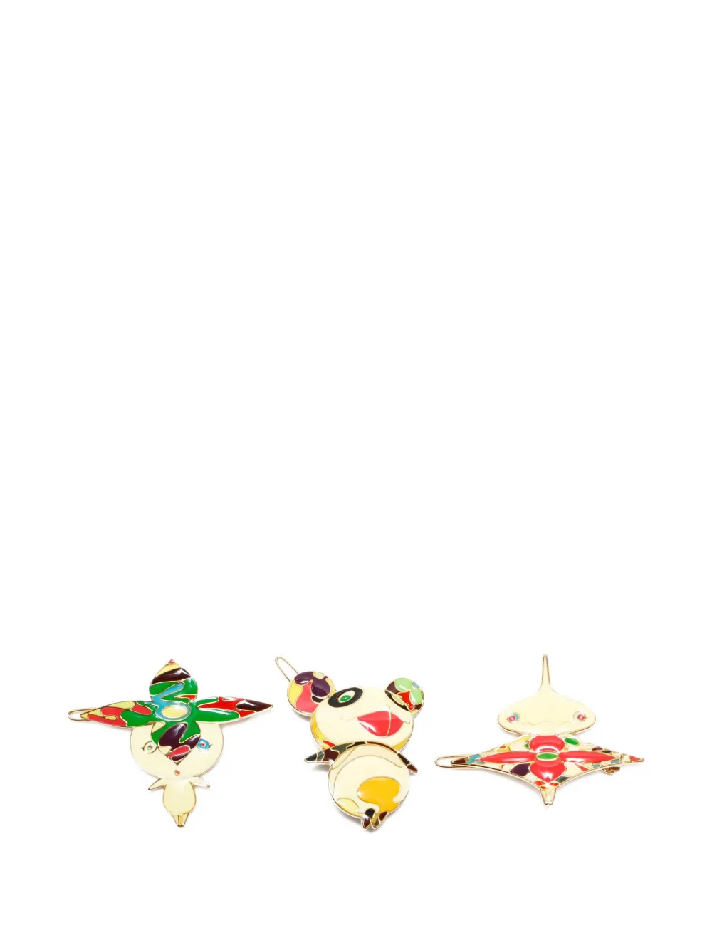 Louis Vuitton Pre-Owned 2003 x Takashi Murakami hair pins (pack of three) | Neutrals | Image 1