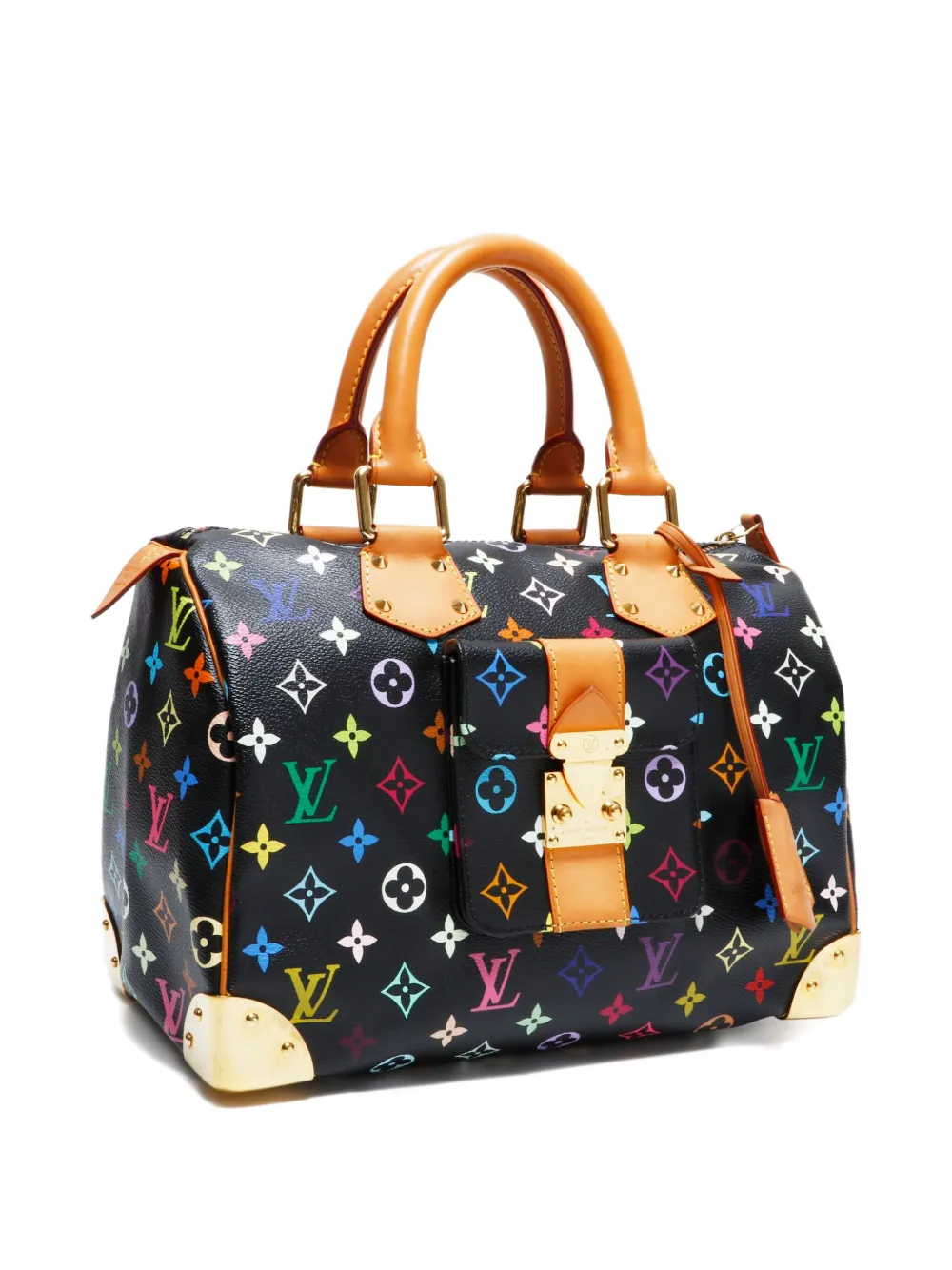 Pre-owned Louis Vuitton 2000-2010 X Takashi Murakami Speedy 30 Tote Bag In Black