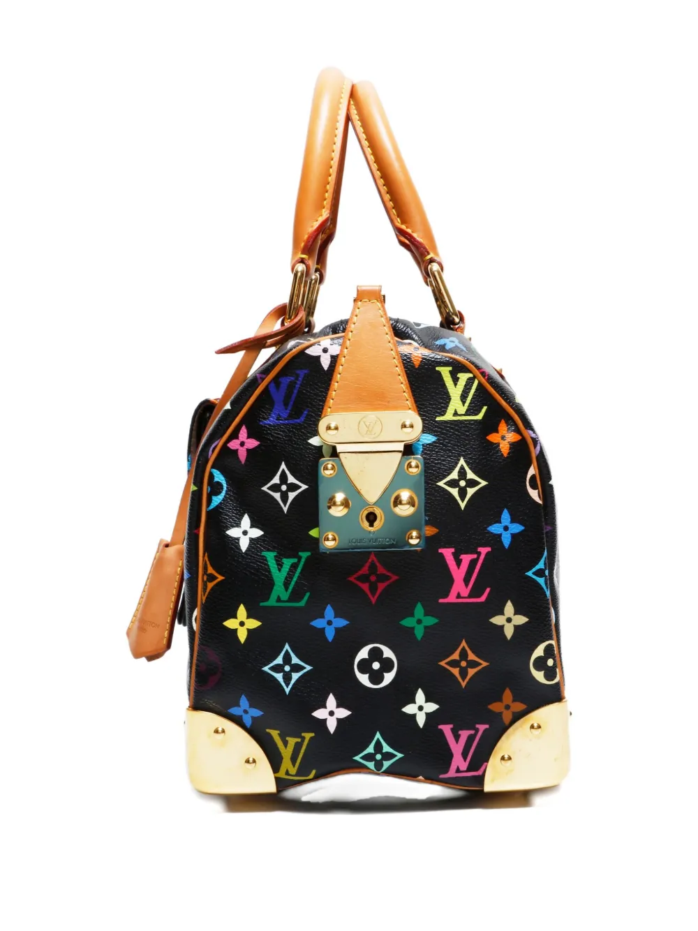 Pre-owned Louis Vuitton 2000-2010 X Takashi Murakami Speedy 30 Tote Bag In Black