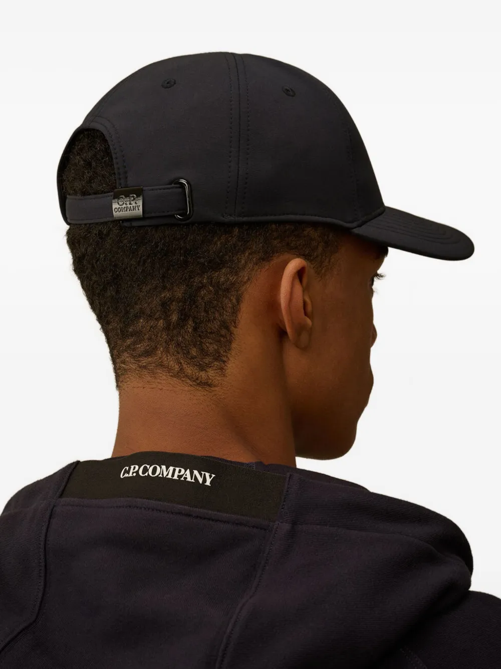 C.P. Company logo-embroidered baseball cap - Zwart